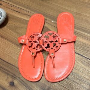 Tory Burch Vibrant Orange Thong Sandals